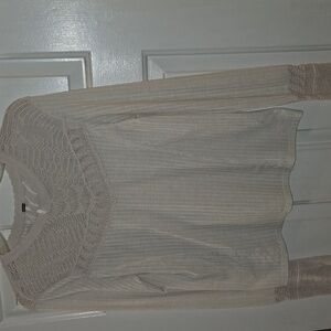 Free People Beige Knit Pullover